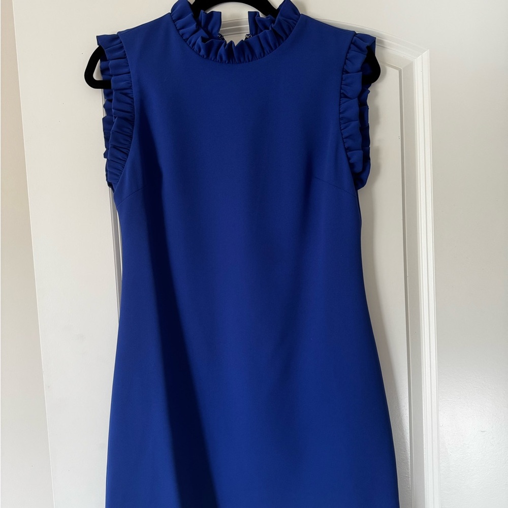 Elegant Blue Ruffle Dress